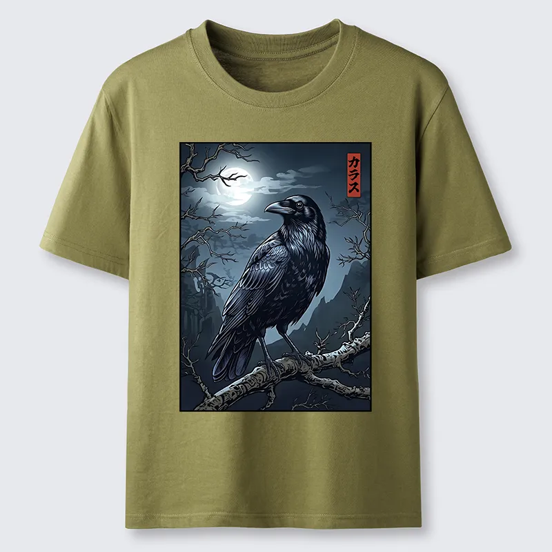 Tokyo-Tiger Full Moon Crow Vibe Classic T-Shirt
