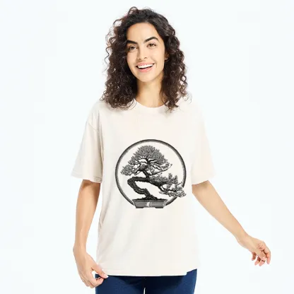 Tokyo-Tiger Bonsai Pine Tree Art Washed T-Shirt