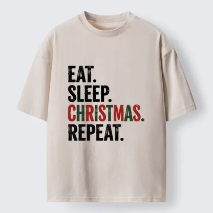 Tokyo-Tiger Christmas Daily Repeat Washed T-Shirt
