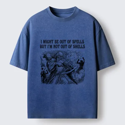 Tokyo-Tiger Funny Wizard Shell Meme Washed T-Shirt