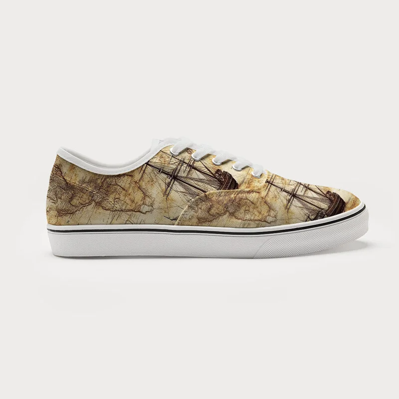 Tokyo-Tiger Nautical Chart Canvas Shoes
