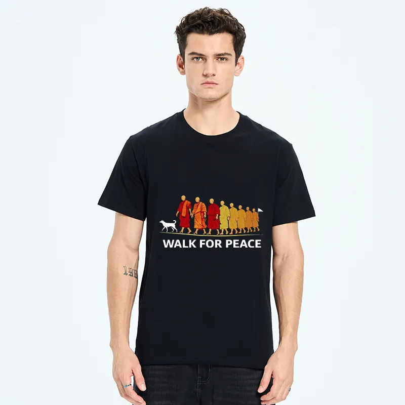 Tokyo-Tiger Walk For Peace Monks And Dog Classic T-Shirt