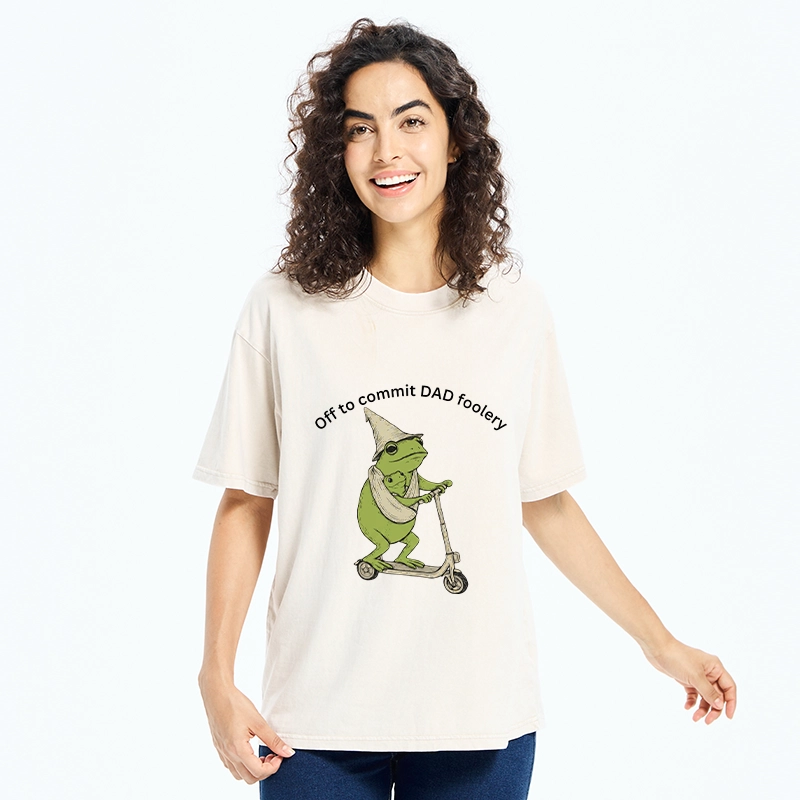 Tokyo-Tiger Frog Dad Foolery Adventure Time Washed T-Shirt