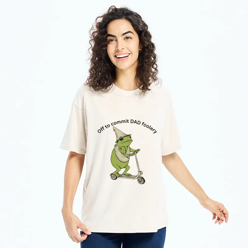 Tokyo-Tiger Frog Dad Foolery Adventure Time Washed T-Shirt
