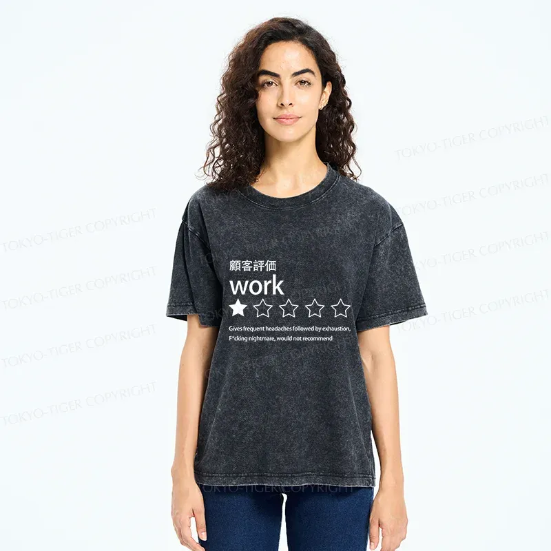 Tokyo-Tiger Evaluation Work Washed T-Shirt