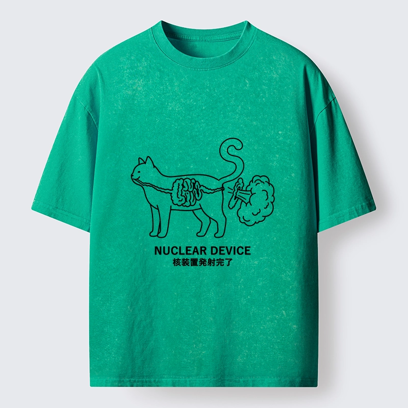 Tokyo‑Tiger Funny Nuclear Cat Meme Washed T‑Shirt