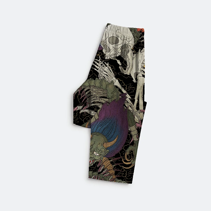 Tokyo-Tiger Japanese Yokai And Skeletons Family Pajama Sets