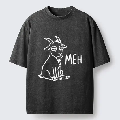 Tokyo-Tiger Funny Goat Meme Washed T-Shirt