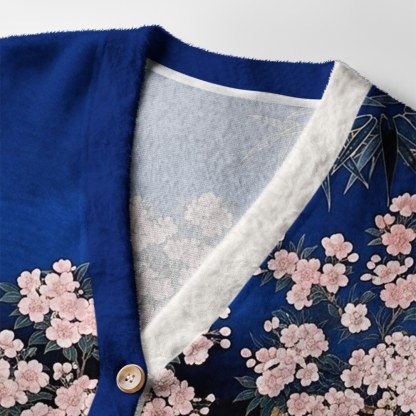 Tokyo-Tiger Graceful Beauty In An Oriental Garden Ugly Cardigan Sweater