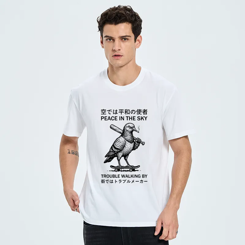 Tokyo-Tiger Funny Rebel Skate Pigeon Classic T-Shirt