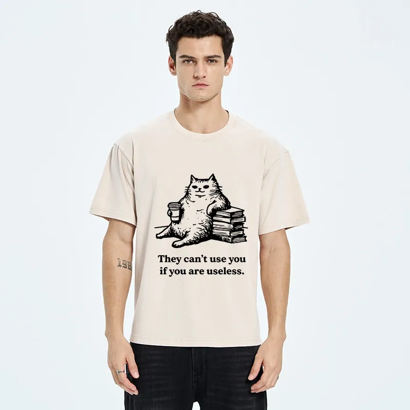 Tokyo-Tiger Cat Proving Uselessness Is A Superpower Washed T-Shirt