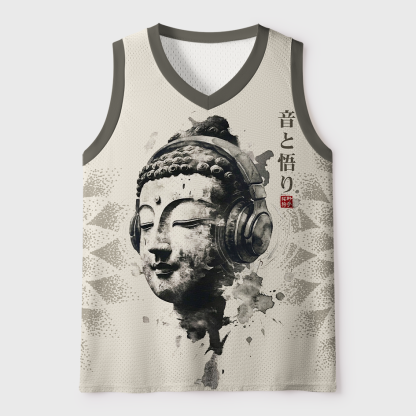 Tokyo-Tiger DJ Buddha Zen Music Mesh Tank Top