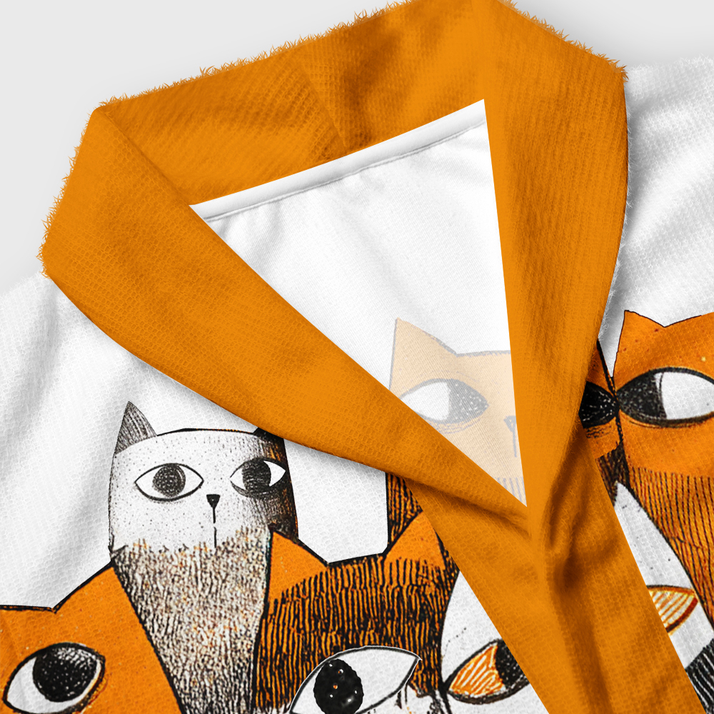 Tokyo-Tiger A Chorus Of Cats Shawl Collar Cardigan