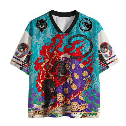 Tokyo-Tiger Black Panther And The Cursed Samurai Mesh Jersey