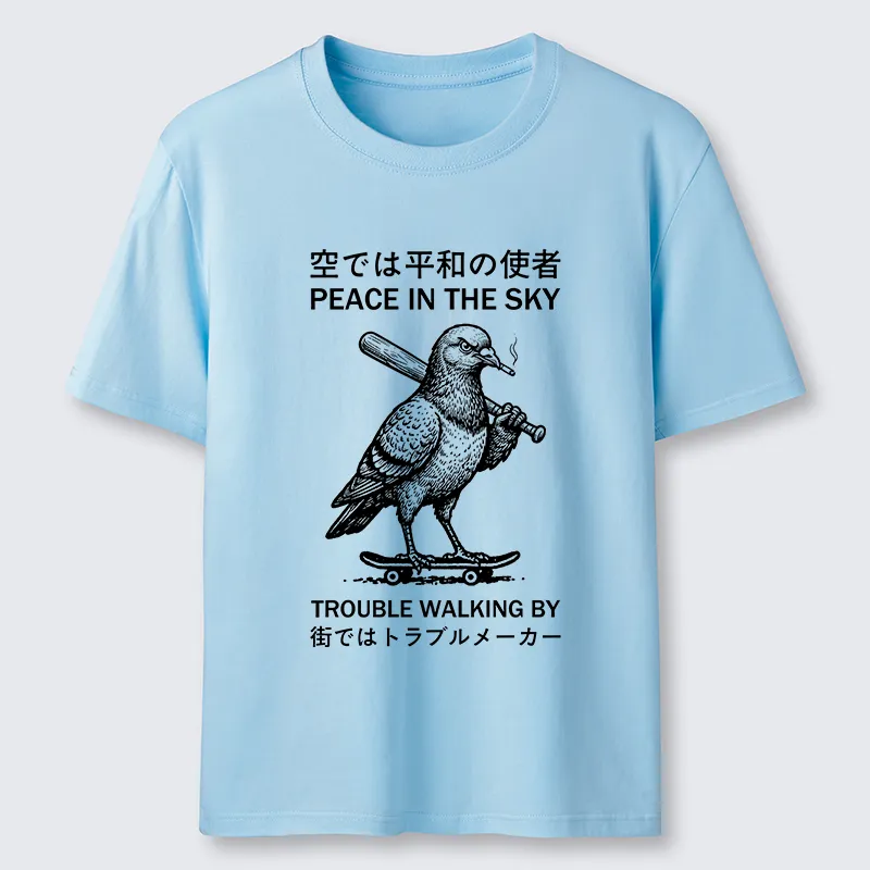 Tokyo-Tiger Funny Rebel Skate Pigeon Classic T-Shirt