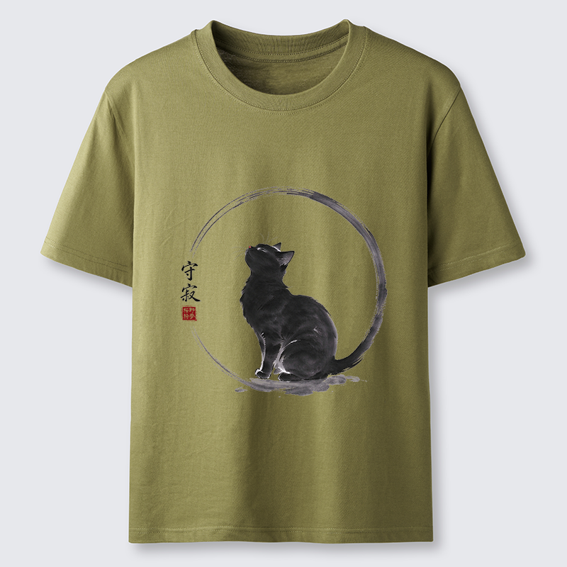 Tokyo-Tiger Traditional Zen Ink Cat Classic T-Shirt