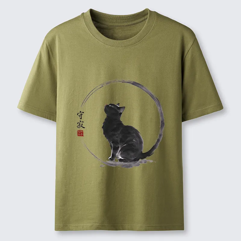 Tokyo-Tiger Traditional Zen Ink Cat Classic T-Shirt Sale