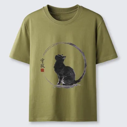 Tokyo-Tiger Traditional Zen Ink Cat Classic T-Shirt