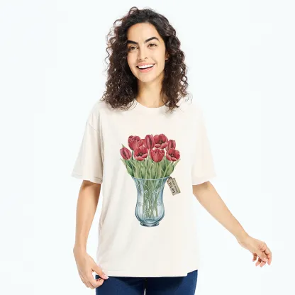 Tokyo-Tiger A Bunch Of Tulips Washed T-Shirt