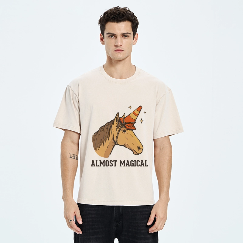 Tokyo-Tiger Silly Horse Trying To Be Magical Washed T-Shirt