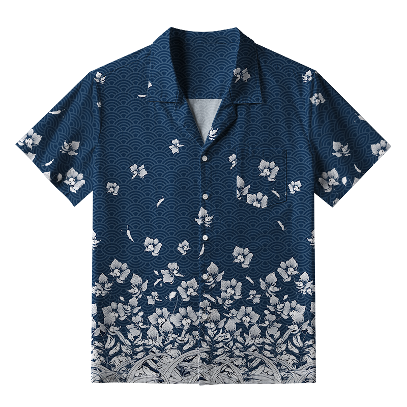 Tokyo-Tiger Falling Petals Aloha Hawaiian Shirt
