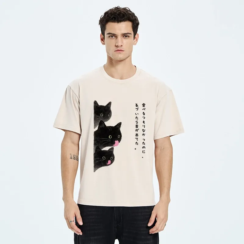 Tokyo-Tiger Cats Who Forgot They Stuck Tongues Out Washed T-Shirt