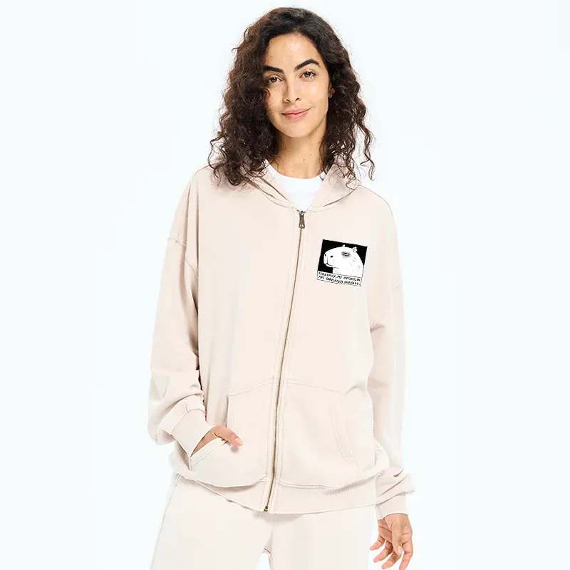 Tokyo-Tiger Power Has Completely Disappeared Washed Zip Hoodie