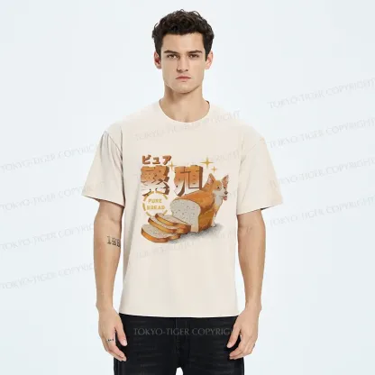 Tokyo-Tiger Pure Bread Dog Funny Washed T-Shirt