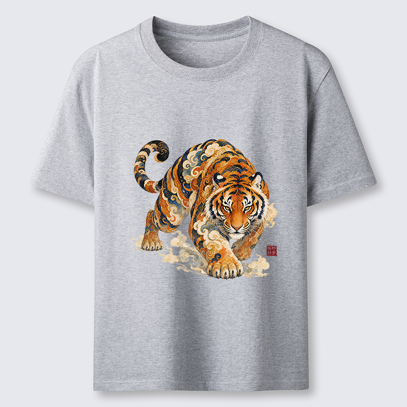 Tokyo-Tiger Vintage Cloud Tiger Print Classic T-Shirt