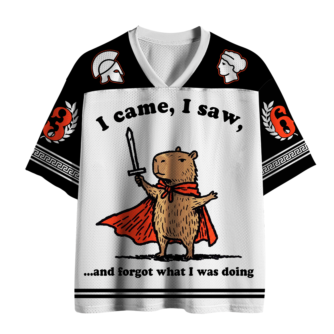 Tokyo-Tiger Roman Warrior Caper Meme Quote Mesh Jersey