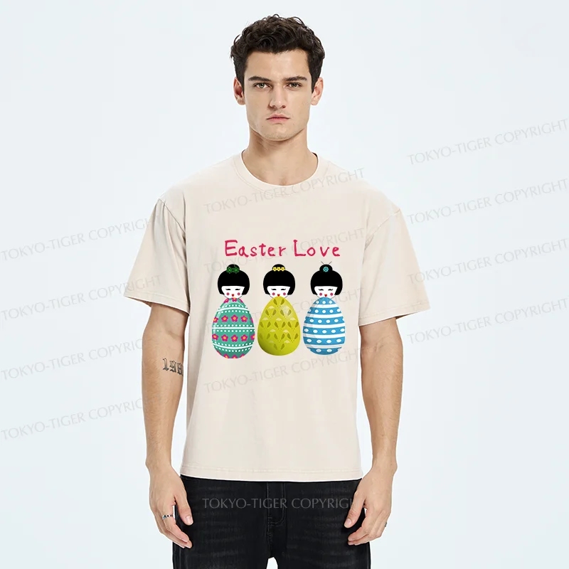 Tokyo-Tiger Easter Egg Washed T-Shirt