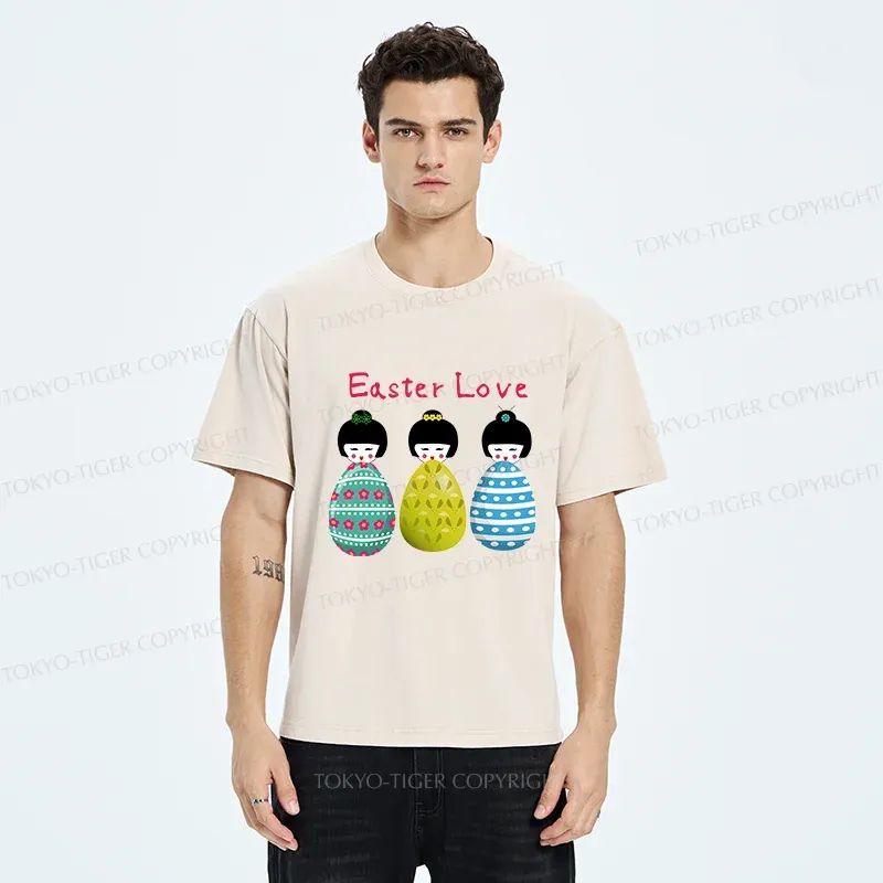 Tokyo-Tiger Easter Egg Washed T-Shirt