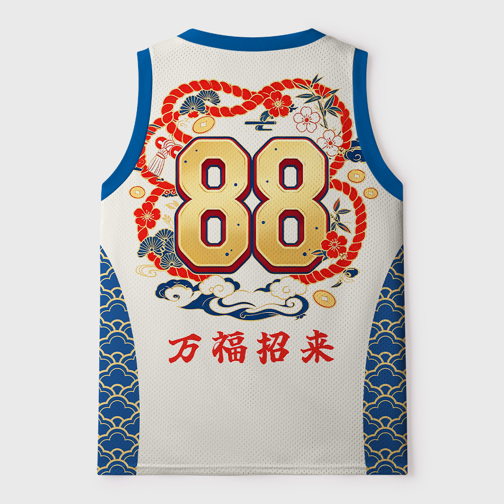 Tokyo-Tiger Sakura Wave Fortune cat Mesh Tank Top