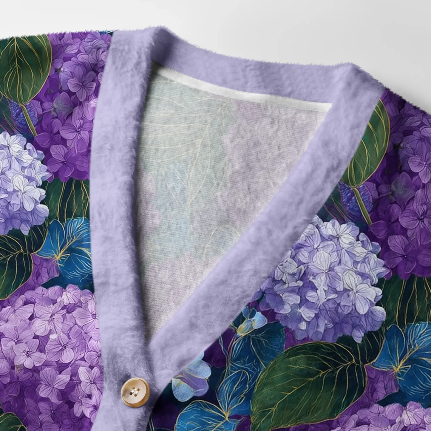 Tokyo-Tiger Ukiyo Hydrangea Dreams Ugly Cardigan Sweater
