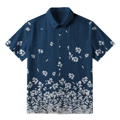 Tokyo-Tiger Falling Petals Button-up Shirt