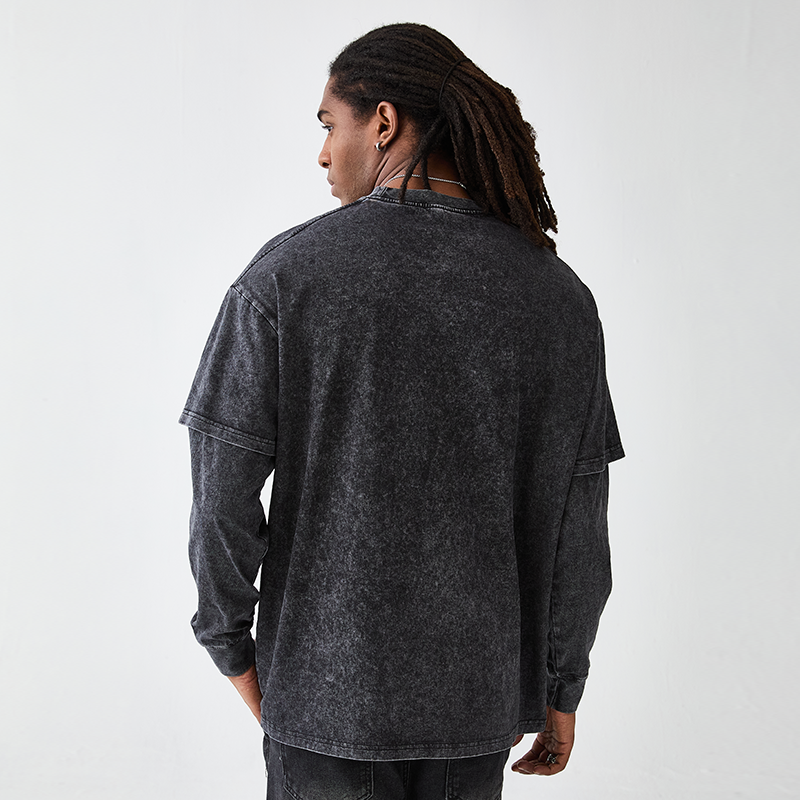 Tokyo-Tiger Hokkaido Wave Japan Washed Double Layer T-Shirt