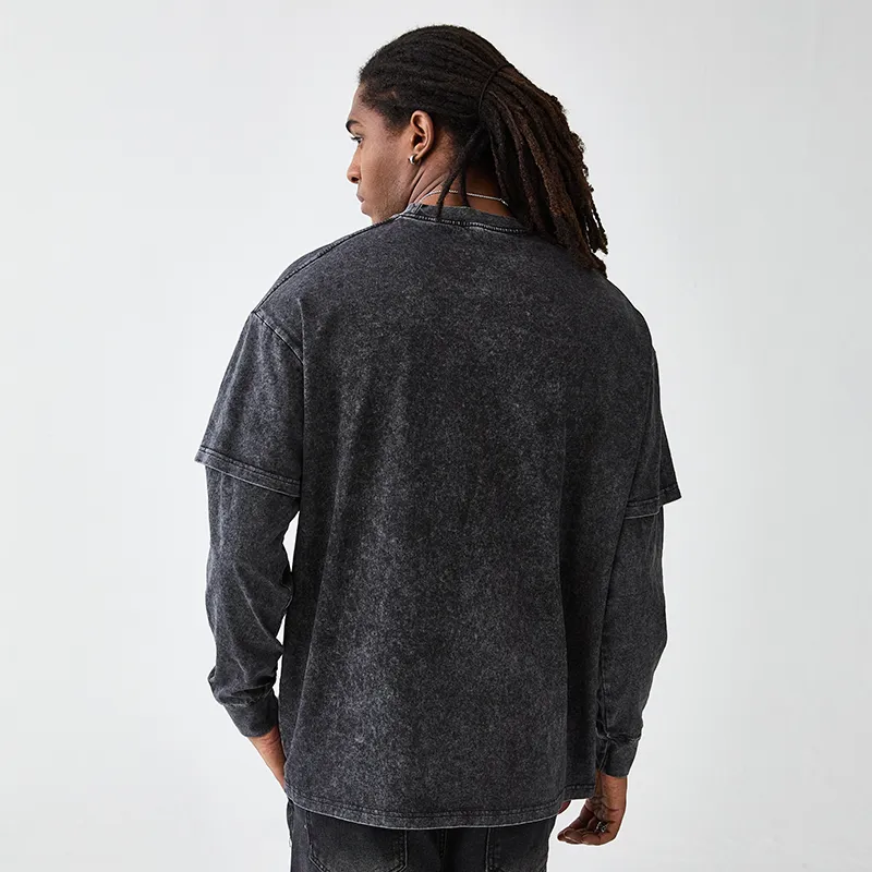 Tokyo-Tiger Hokkaido Wave Japan Washed Double Layer T-Shirt