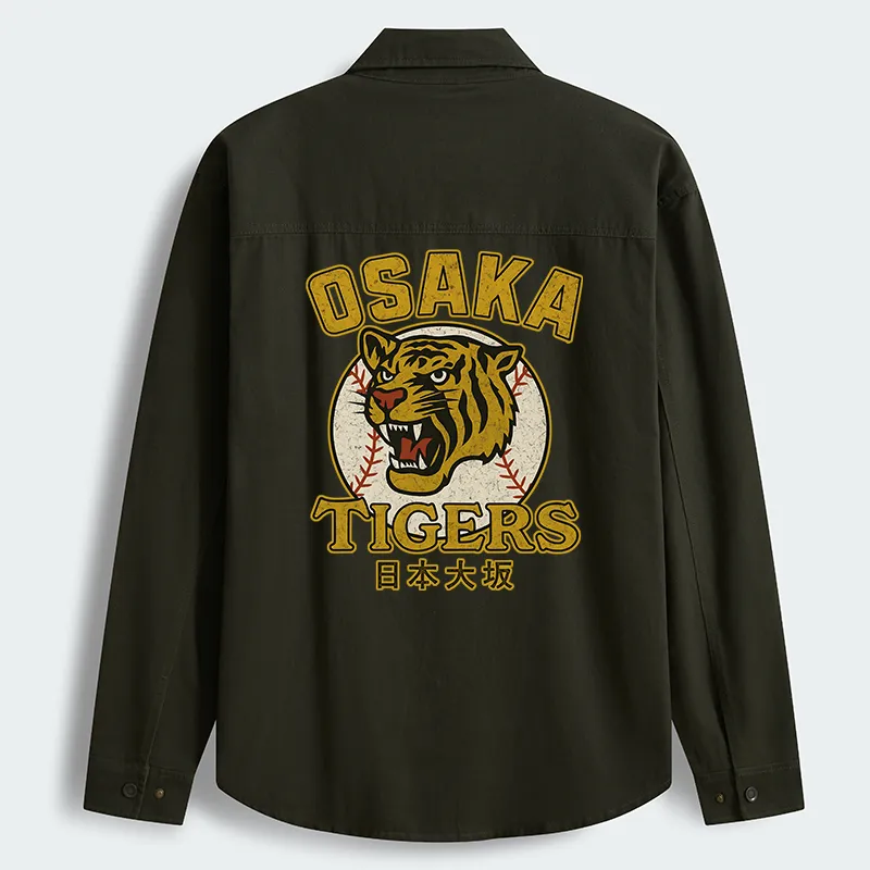 Tokyo-Tiger Funny Osaka Tigers Men's Corduroy Work Jacket