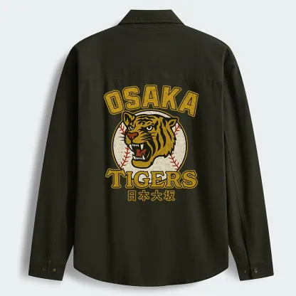 Tokyo-Tiger Funny Osaka Tigers Men's Corduroy Work Jacket