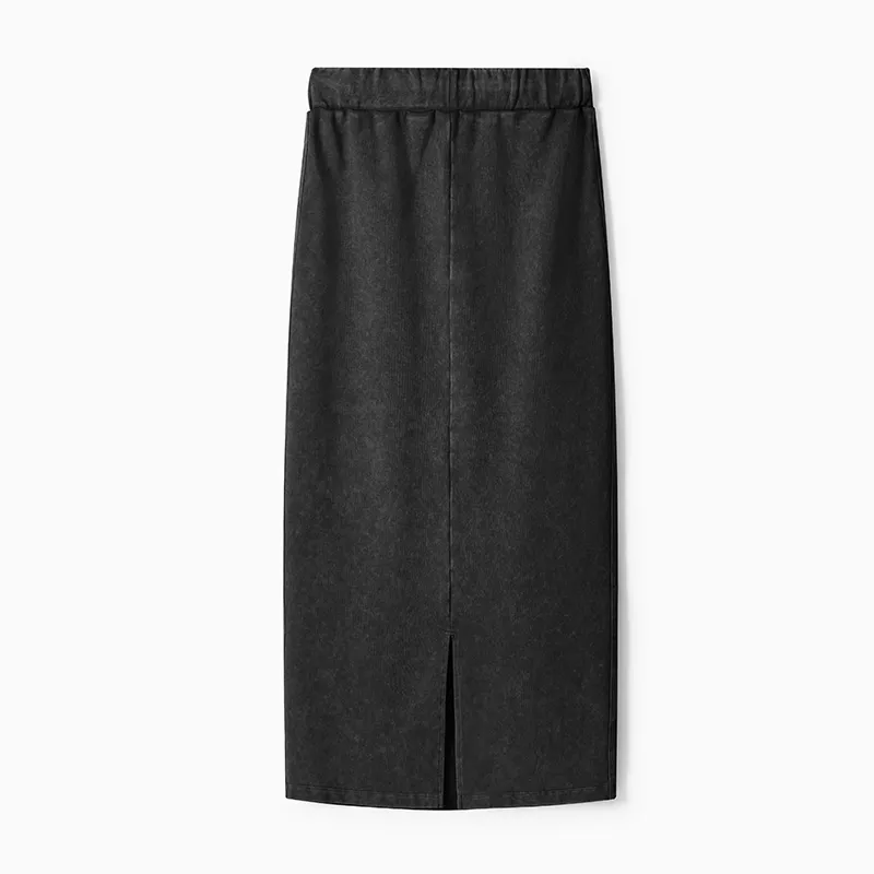 Tokyo-Tiger Christmas Black Cat Washed Terry Skirt
