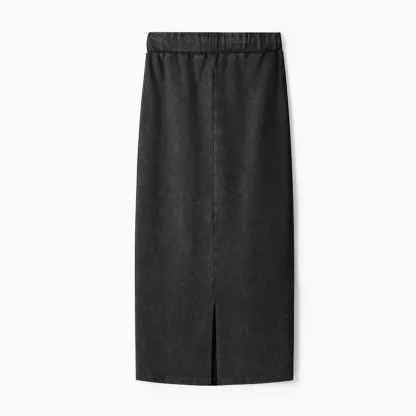 Tokyo-Tiger Christmas Black Cat Washed Terry Skirt