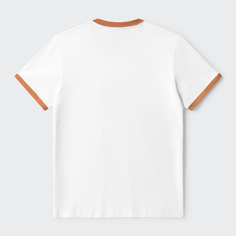 Tokyo-Tiger Funny Fat Samurai Frog Contrast Trim T-Shirt
