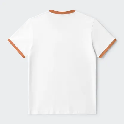 Tokyo-Tiger Funny Fat Samurai Frog Contrast Trim T-Shirt
