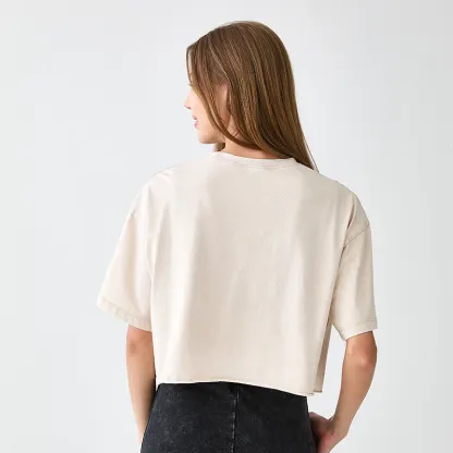 Tokyo-Tiger Raven's Question Women's Washed Crop T-Shirt