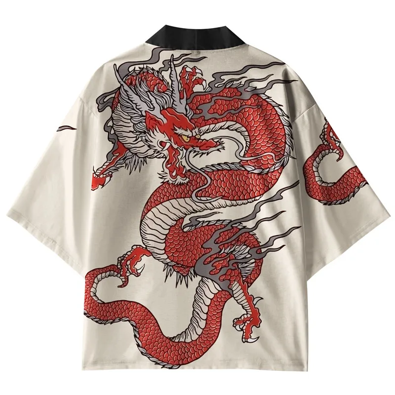 Tokyo-Tiger Dragon Pattern Kimono Cardigan