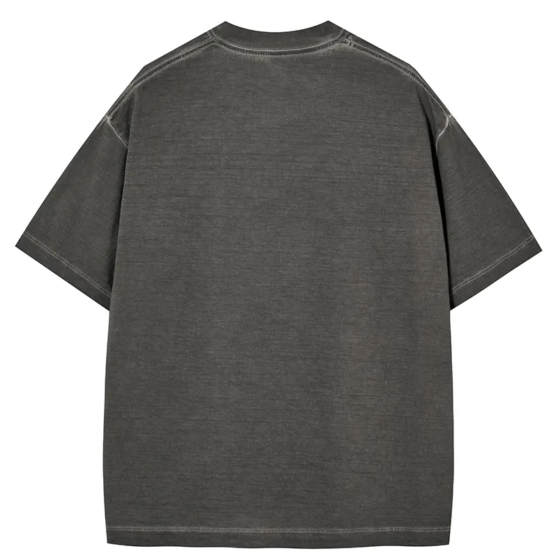 Tokyo-Tiger Hamster Eating Ramen Gradient Washed T-Shirt