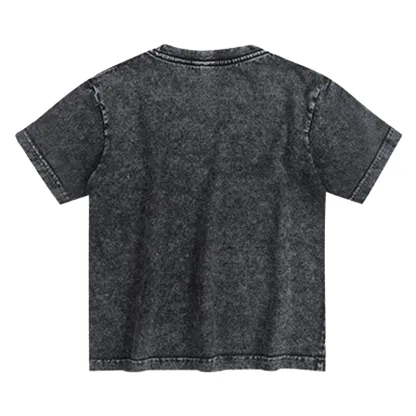 Tokyo-Tiger Cat Hunting Shark Kids Washed T-Shirt