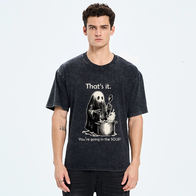 Tokyo‑Tiger Spooky Ghost Chef Washed T‑Shirt