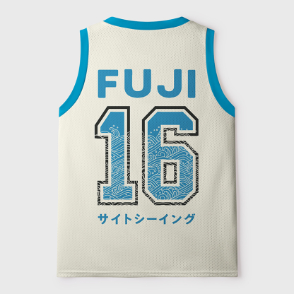 Tokyo-Tiger Mount Fuji Mesh Tank Top