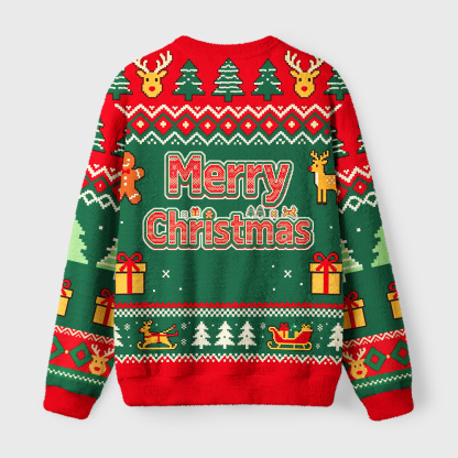 Tokyo-Tiger Gift Beneath The Tree Fuzzy Christmas Ugly Sweatshirt